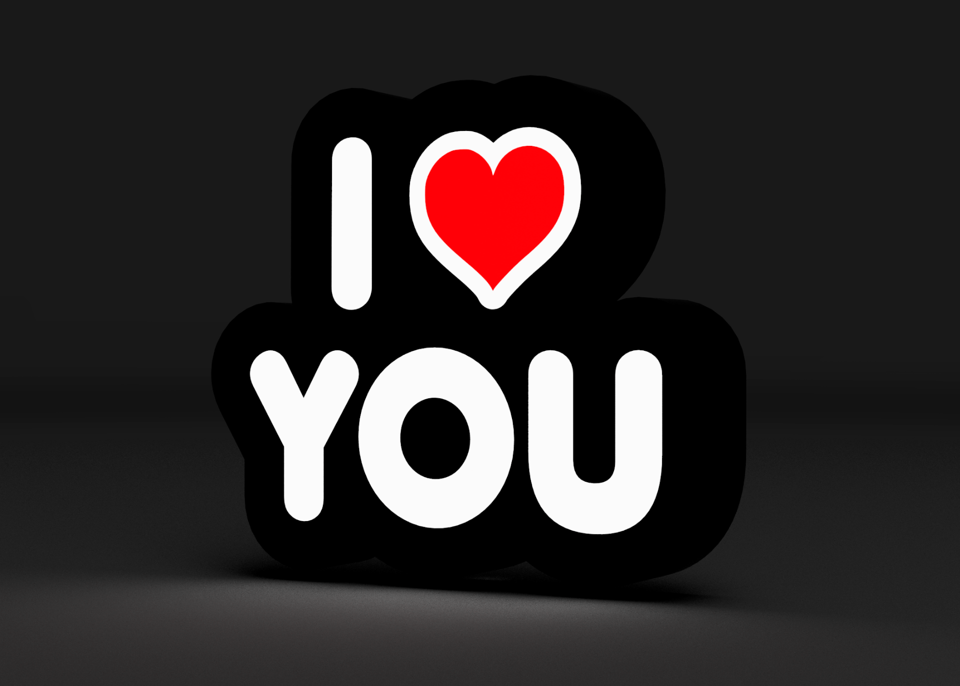 Placa luminosa 'I Love You'