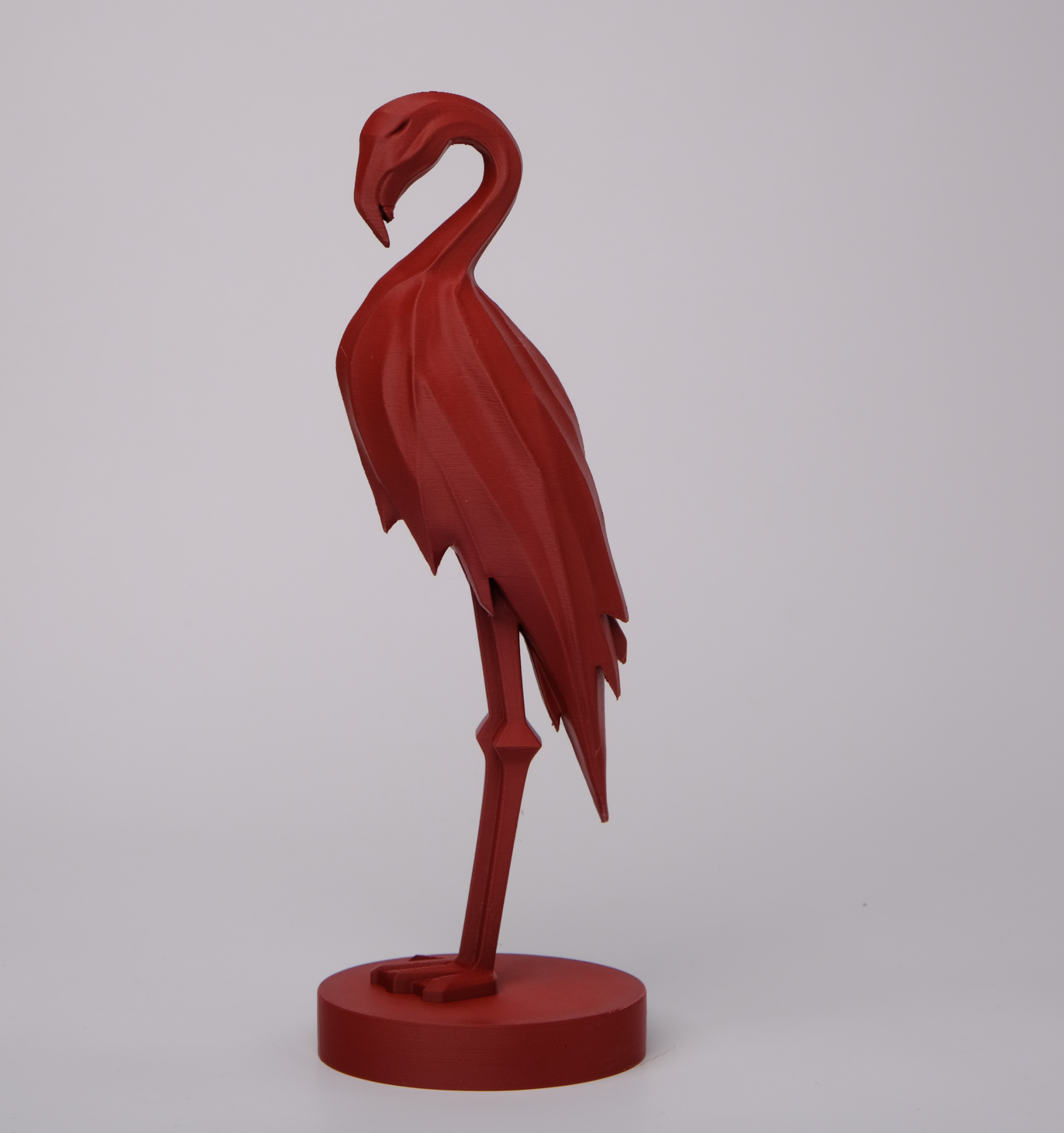 Escultura de Flamingo Vermelho