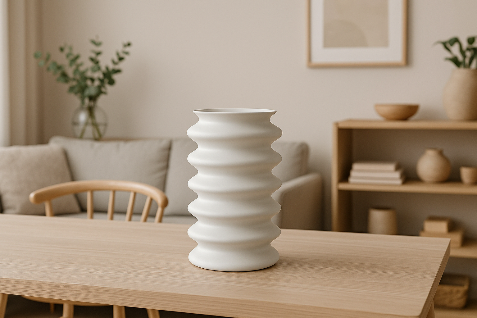 Vaso decorativo ondulado