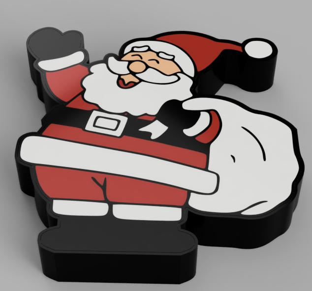 Luminária Papai Noel Iluminado