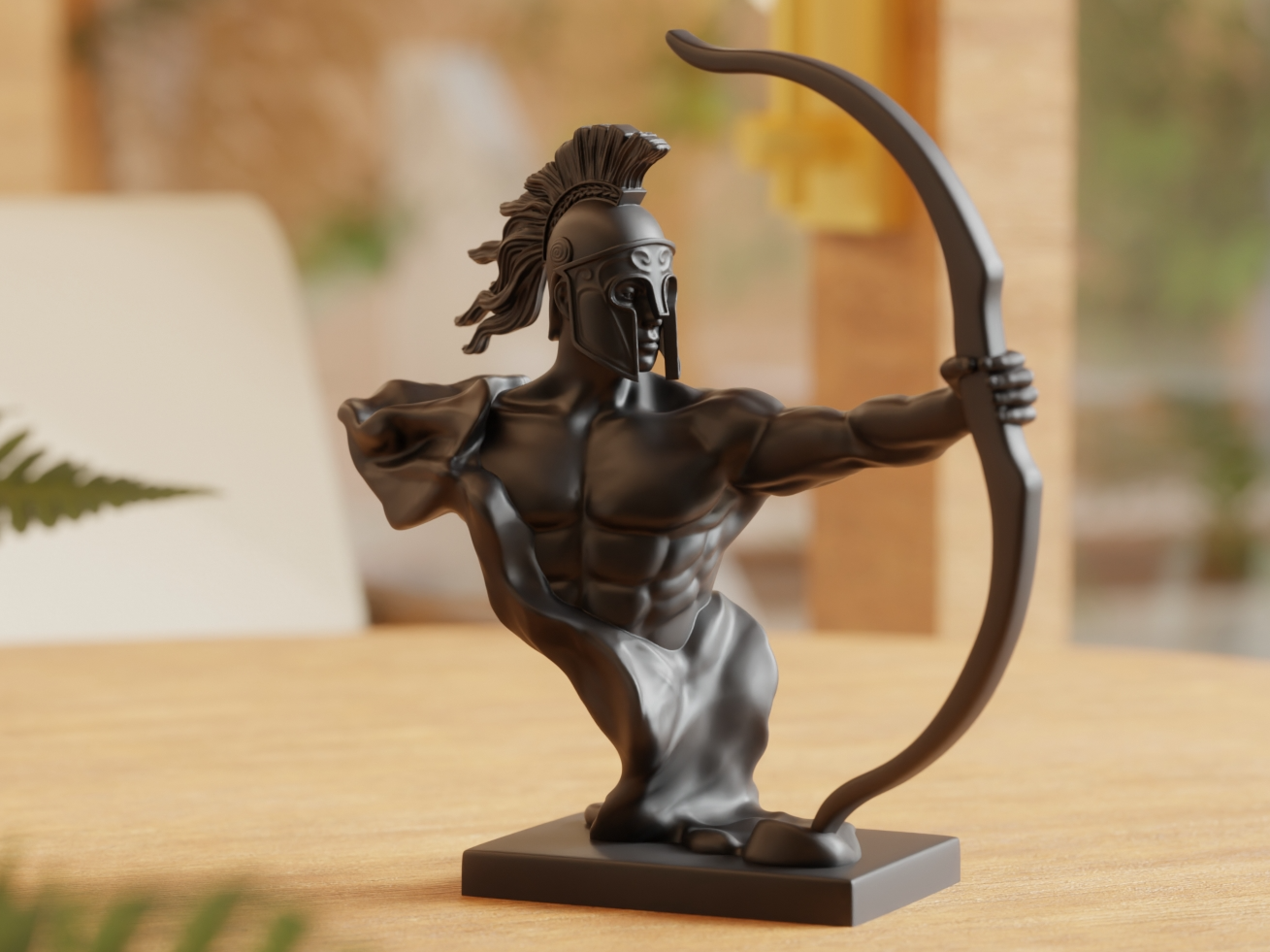 Estátua de arqueiro espartano