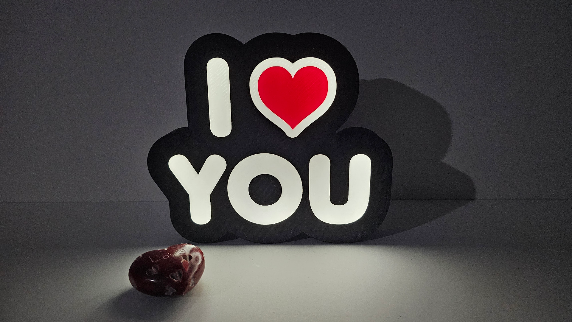 Placa luminosa 'I Love You'