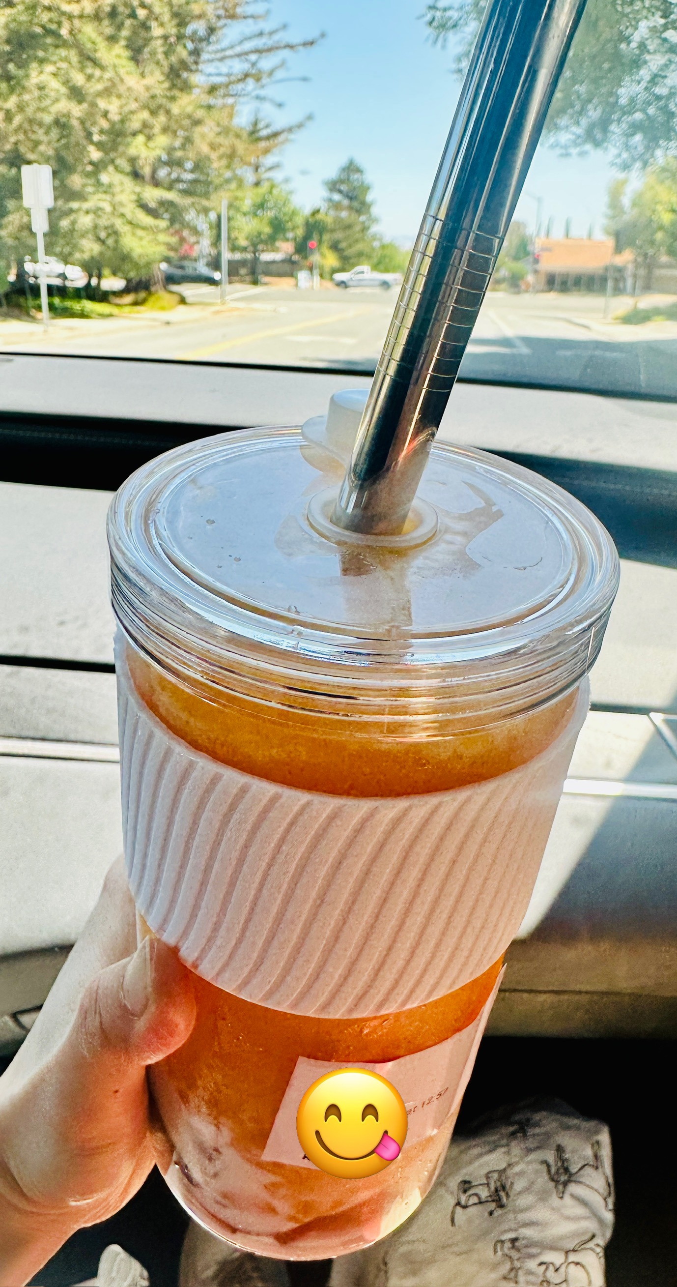 Glass Boba Cup with Silicone Wrap