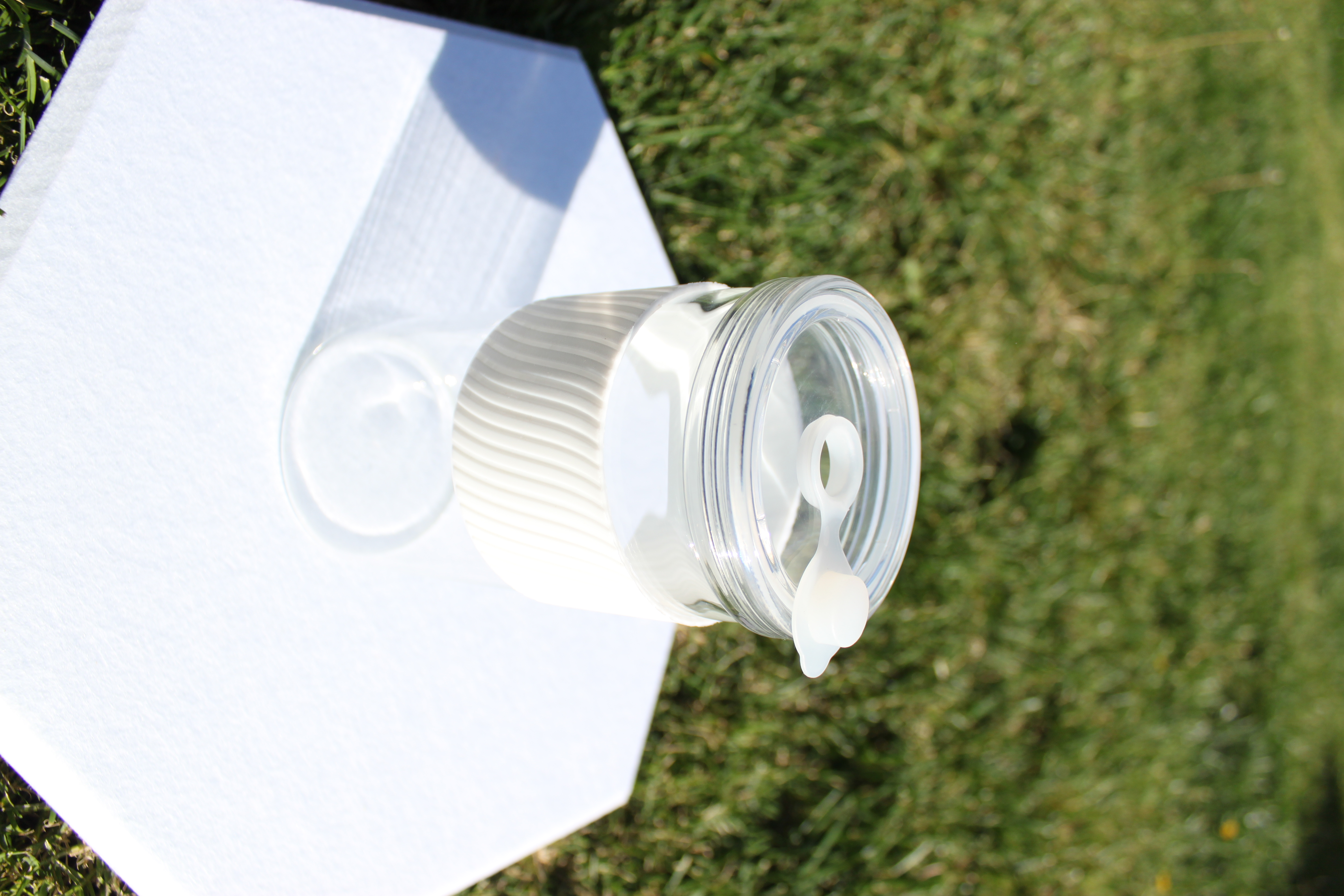Glass Boba Cup with Silicone Wrap