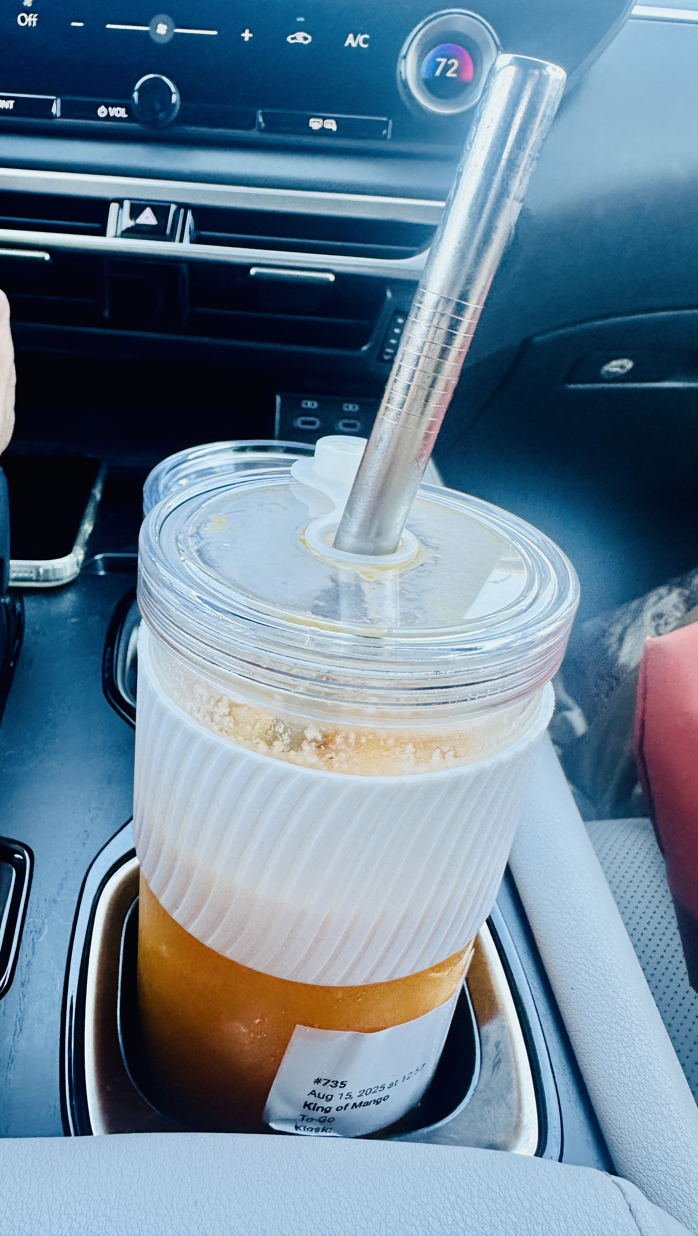 Glass Boba Cup with Silicone Wrap