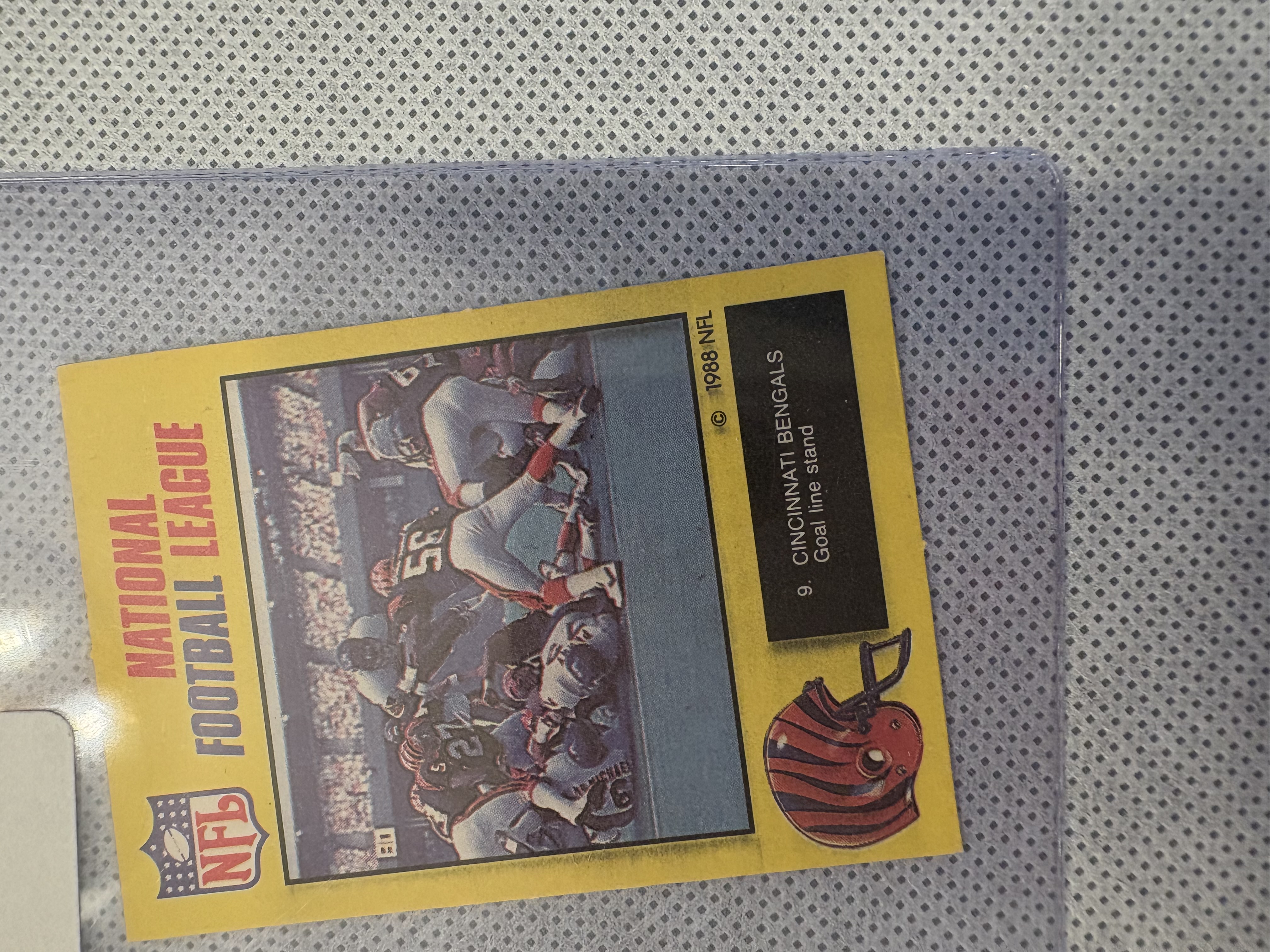 1988 MONTY GUM NFL STICKER CARD ENGLAND WALTER PAYTON BEARS BENGALS