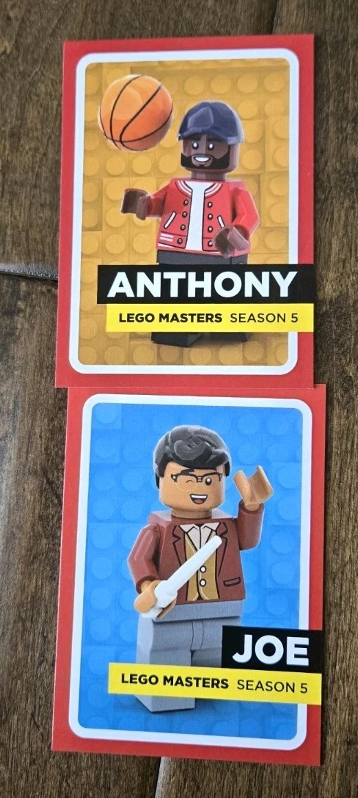 2025 SDCC COMIC CON EXCLUSIVE LEGO MASTERS SEASON 5 PROMO CARD SET OF 2 JOE