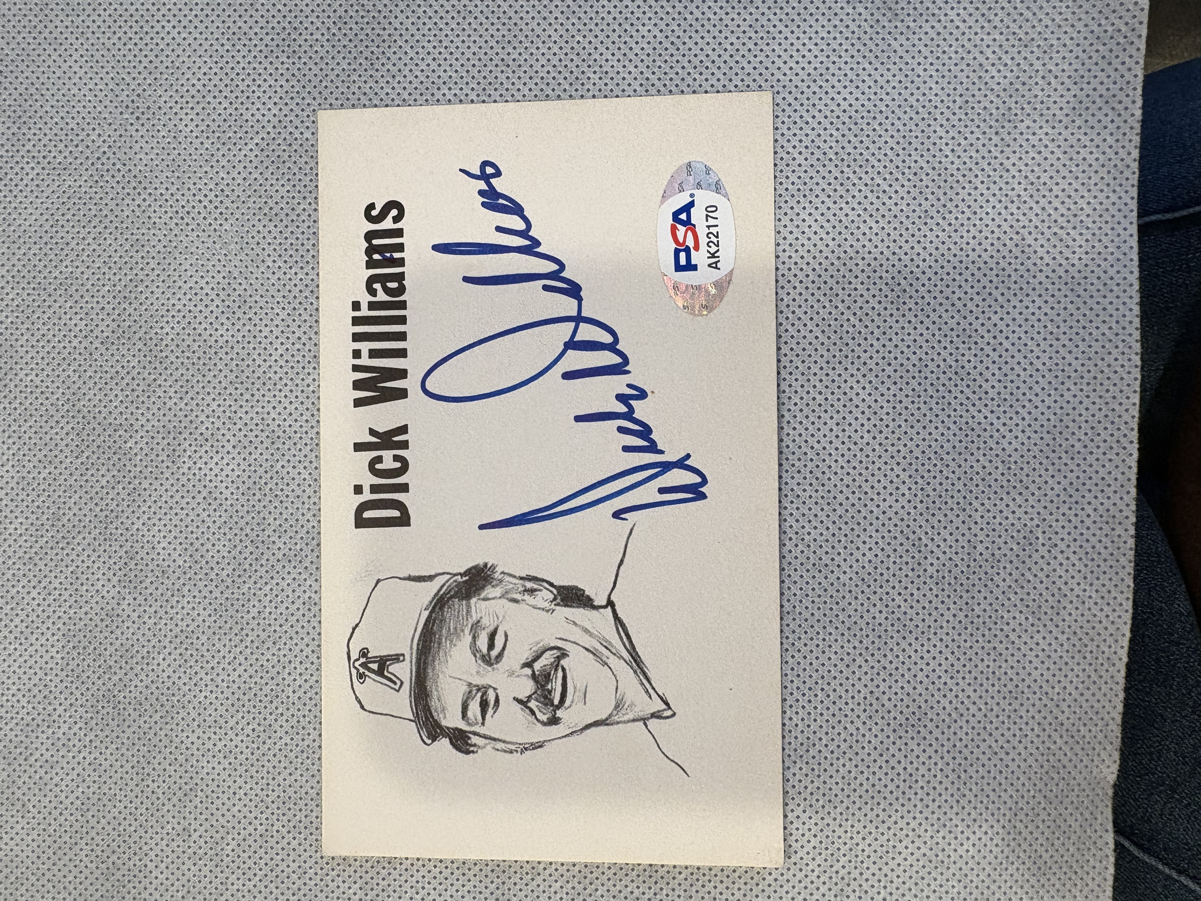 1975 MENGLER SIGNED 3X5 PHOTO CARD DICK WILLIAMS ANGELS RED SOX A'S PADRES PSA