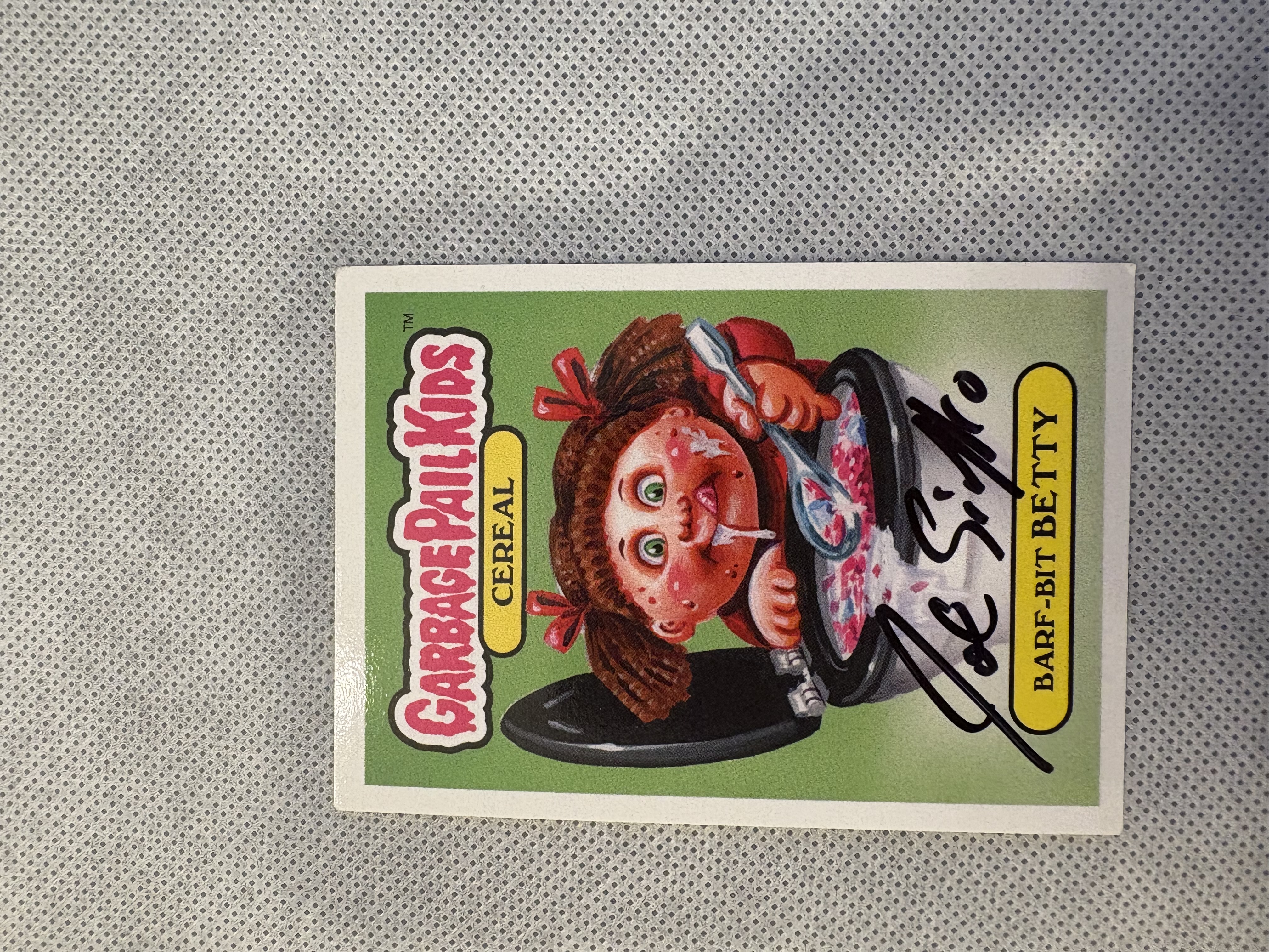 2019 SDCC PROMO CARD TOPPS GARBAGE PAIL KIDS BARF-BIT BETTY SIGNED BY JOE SIMKO