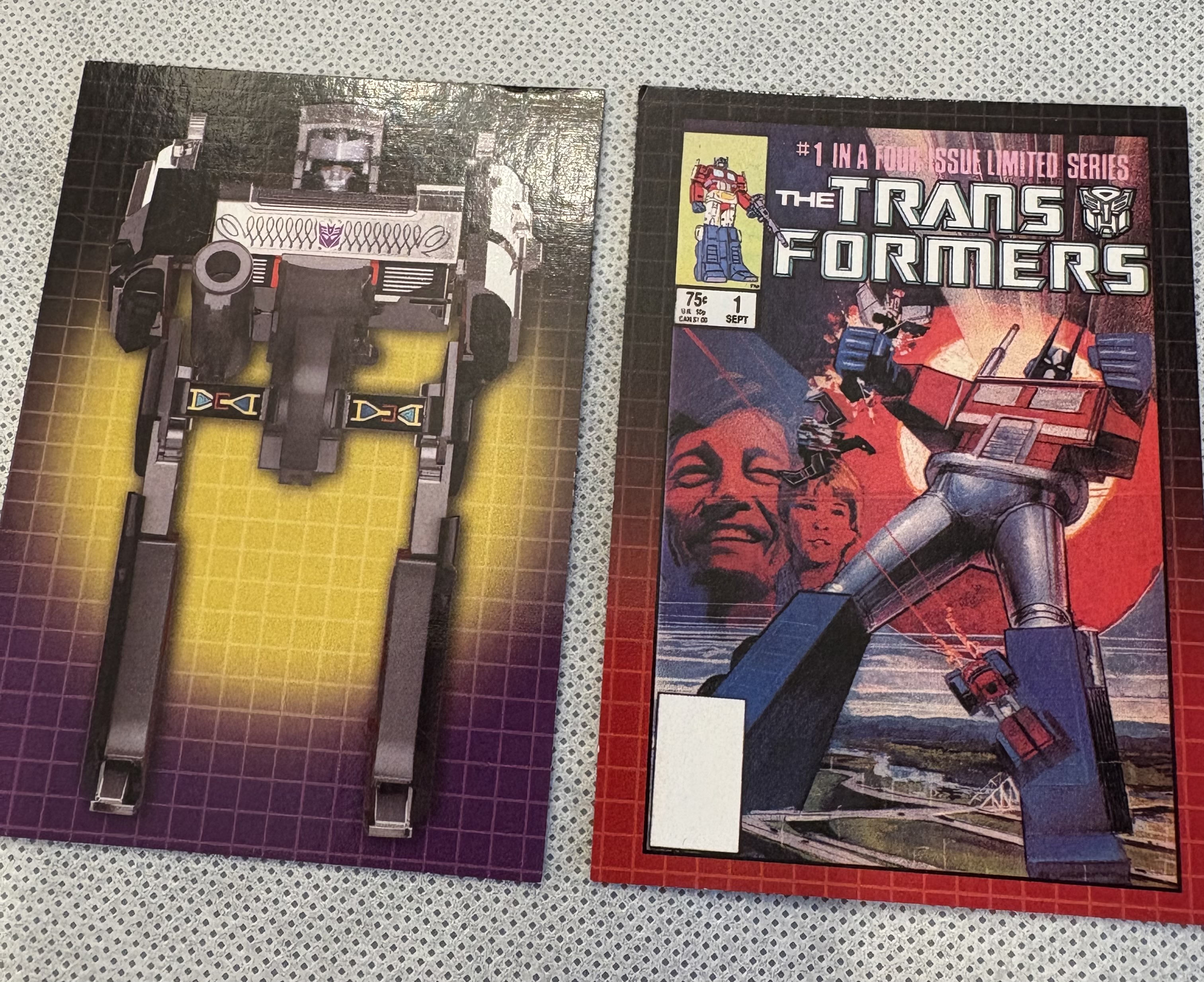 2024 SDCC COMIC CON EXCLUSIVE HASBRO TRANSFORMERS PROMO CARD SET OF 4 CARDS