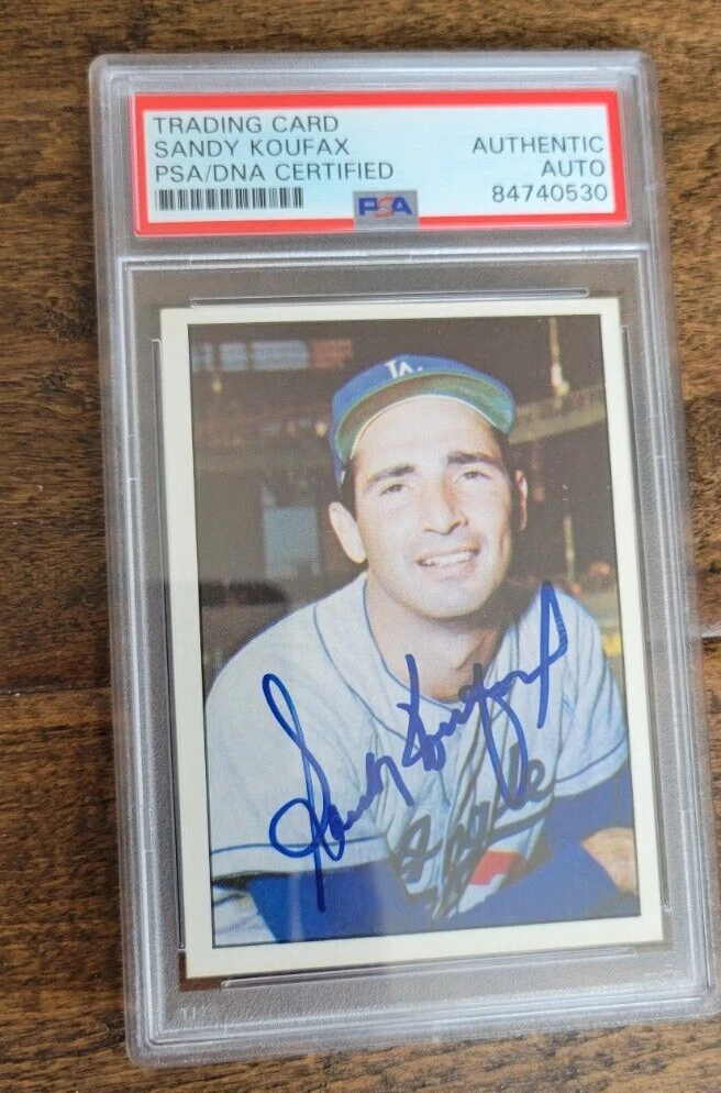 1978 TCMA Stars of the 60's Signed Card Sandy Koufax Los Angeles Brooklyn Dodgers Hall of Fame PSA DNA Certified Authentic Auto #130