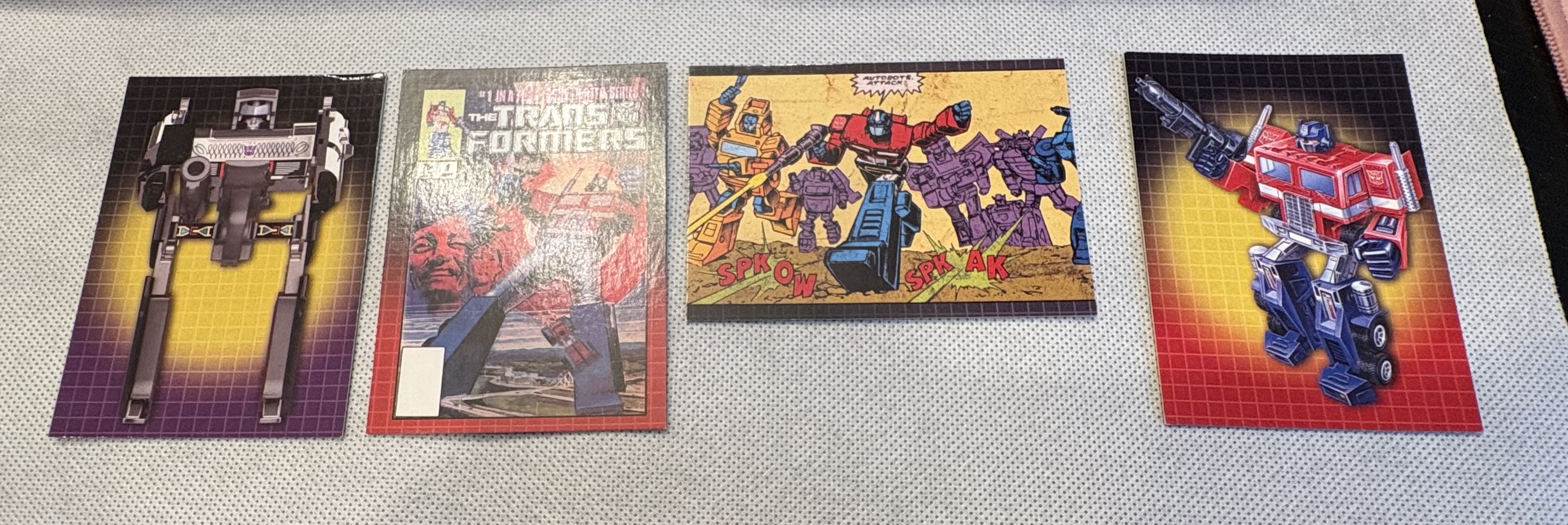 2024 SDCC COMIC CON EXCLUSIVE HASBRO TRANSFORMERS PROMO CARD SET OF 4 CARDS