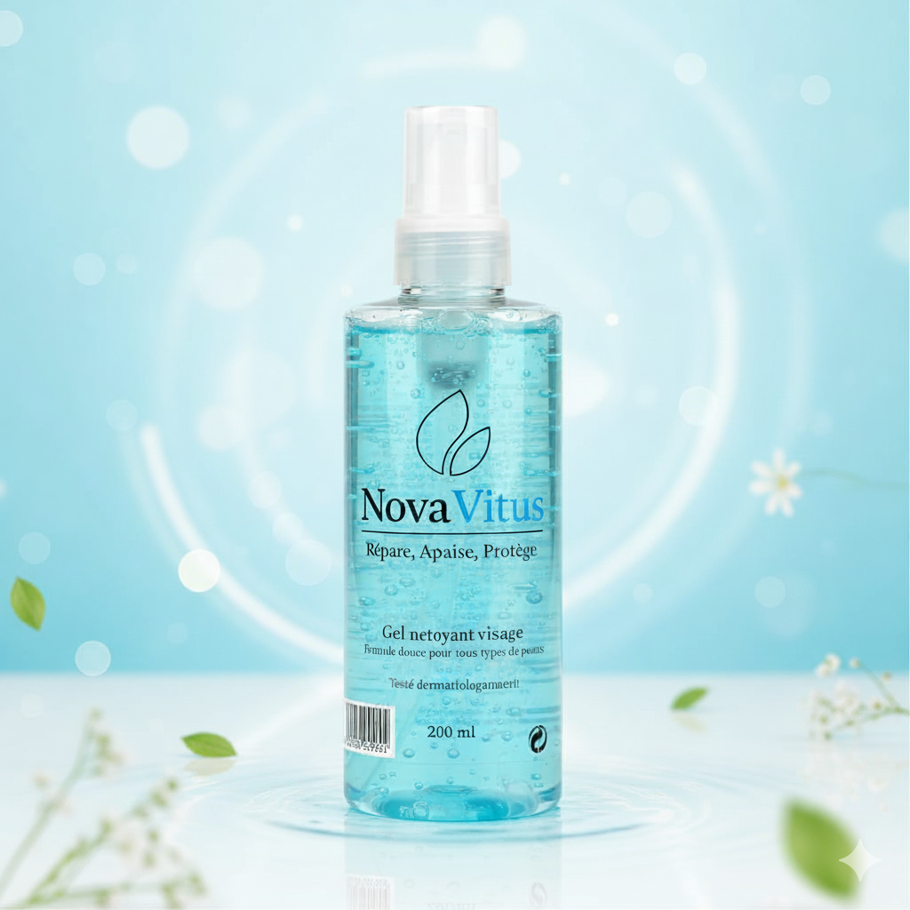 Gel Nettoyant Visage Éclaircissant NovaVitūs (200 ml)