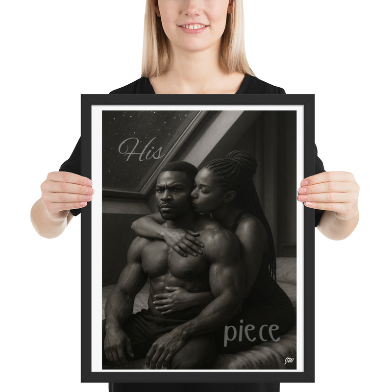 Framed poster A Couple's Embrace framed