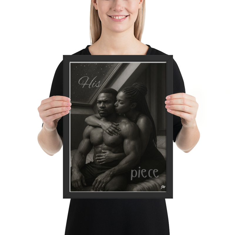 Framed poster A Couple's Embrace framed