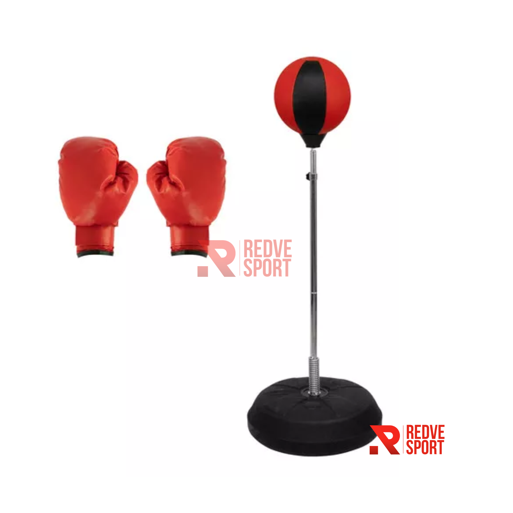 Set de boxeo con manoplas y saco de golpeo