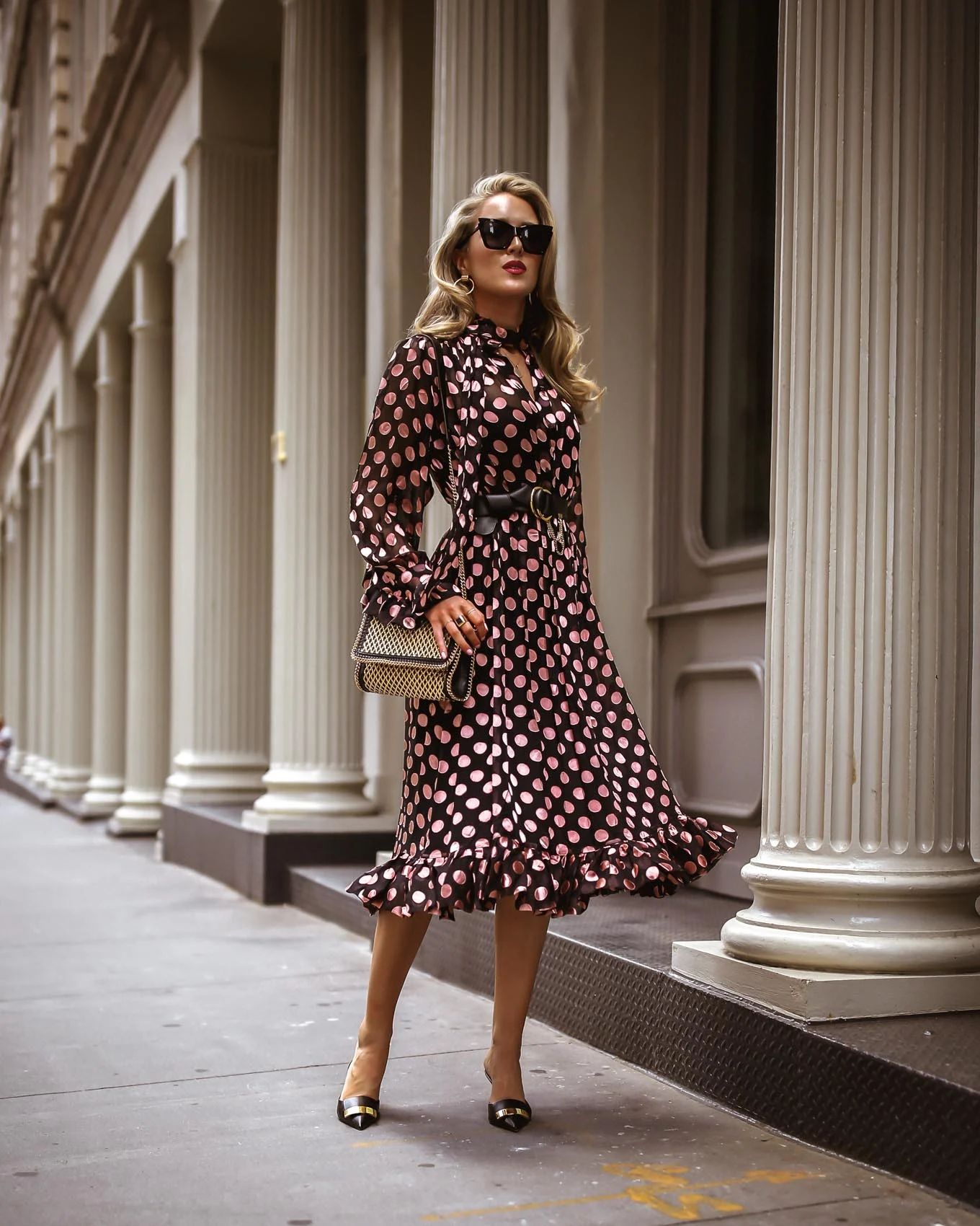 Polka Dot Midi Dress