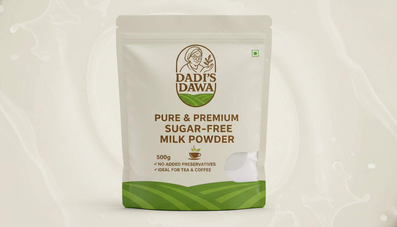 Pure & Premium Sugar-Free Milk Powder – 500g with No Added Preservatives, Ideal for Tea & Coffee
