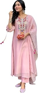 Pink Traditional Embroidered Suit