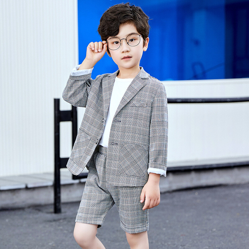 Kids Plaid Suit Set
