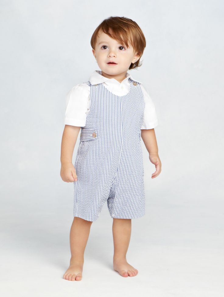 Striped Baby Boy Romper Set