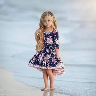 Floral Beach Dress for Girls
