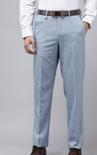 Men's Light Blue Formal Trousers