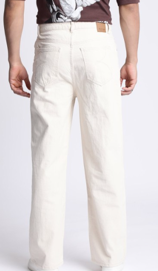 Men's Relaxed Fit White Jeans
