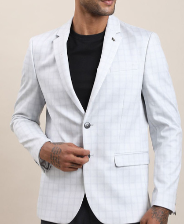 Men's Light Checkered Blazer