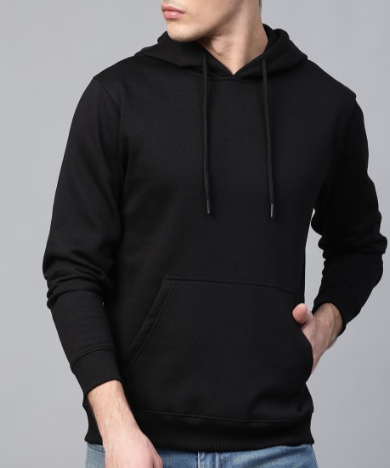 Men's Black Hooded Sweatshirt