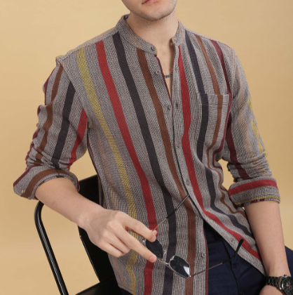 Men’s striped casual shirt