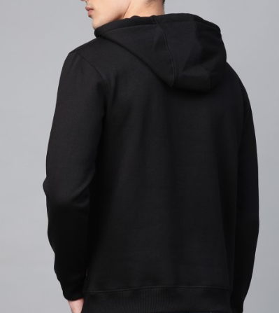 Men's Black Hooded Sweatshirt