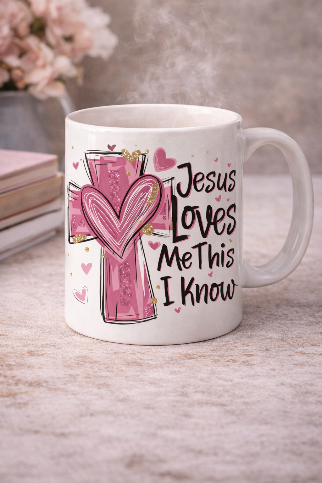 Jesus Loves Me – Faith & Love Inspirational Ceramic Mug