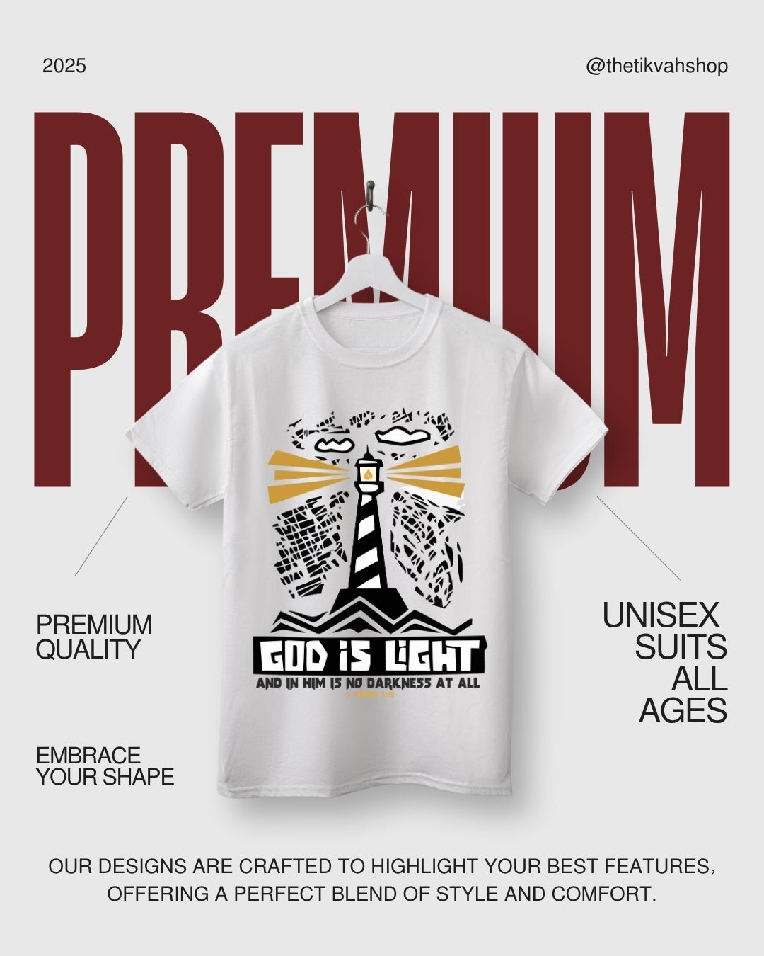 God Is Light Graphic T-Shirt