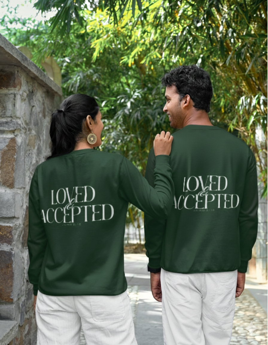 CUSTOMISED LOVED & ACCEPTED UNISEX SWEATSHIRTS