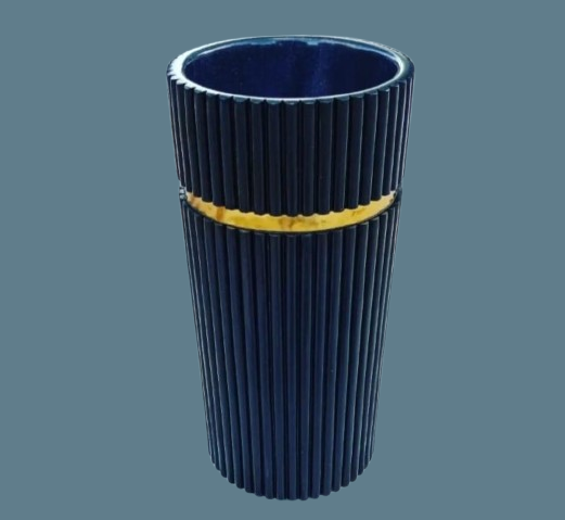 Black GreyNight Ribbed Wash Basin