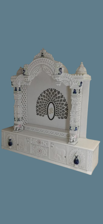 Handcrafted Makrana White Marble Temple