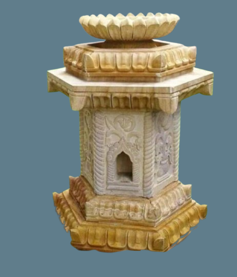 Handcrafted Marble Tulsi pot