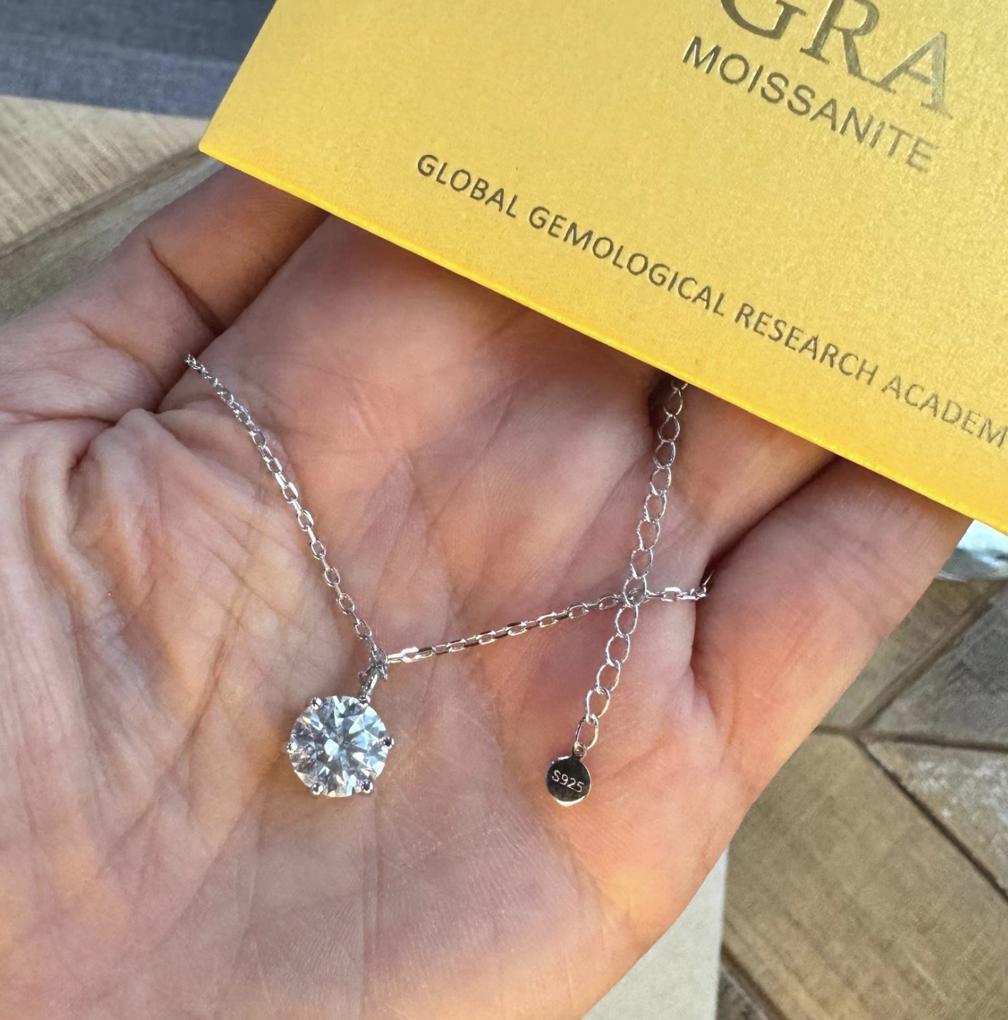 2CT Moissanite Solitaire Necklace