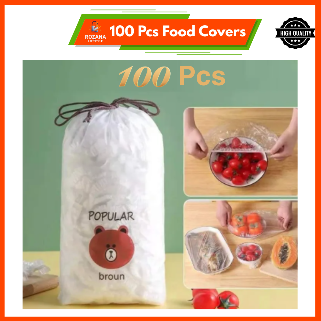 100Pcs Reusable Elastic Food Storage Covers