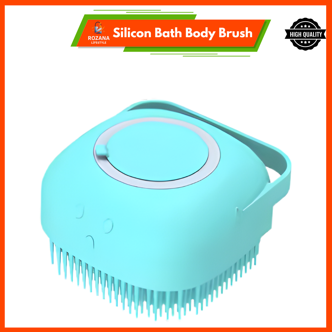 2 in 1 Silicone Bath Body Brush with Soap Dispenser