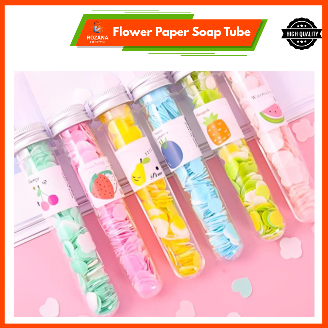 Portable Flower Paper Soap Tube