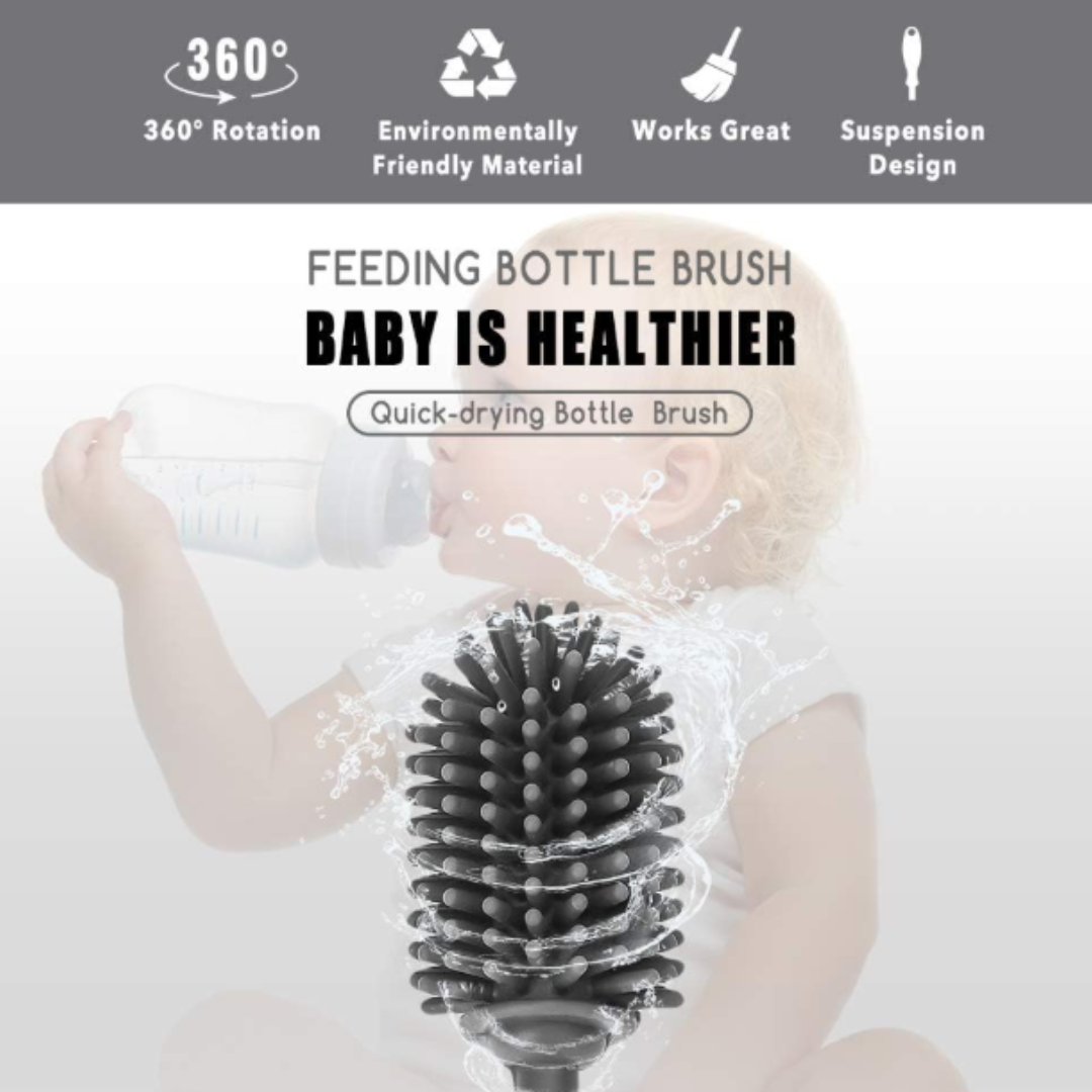 Silicone Bottle Cleaning Brush with Long Handle 