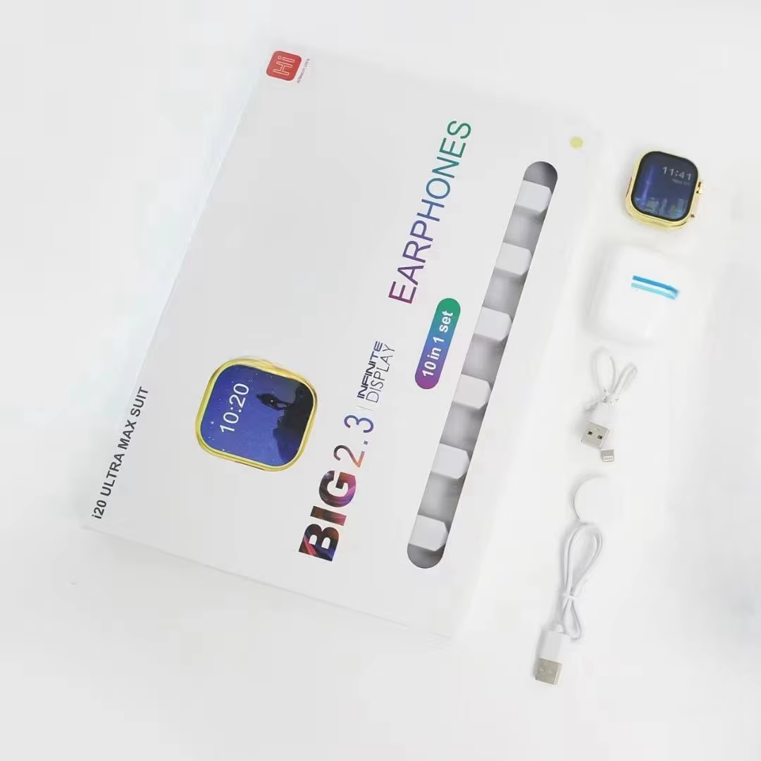 I20 Ultra Max Suit 10-in-1 Smart Watch With earbuds