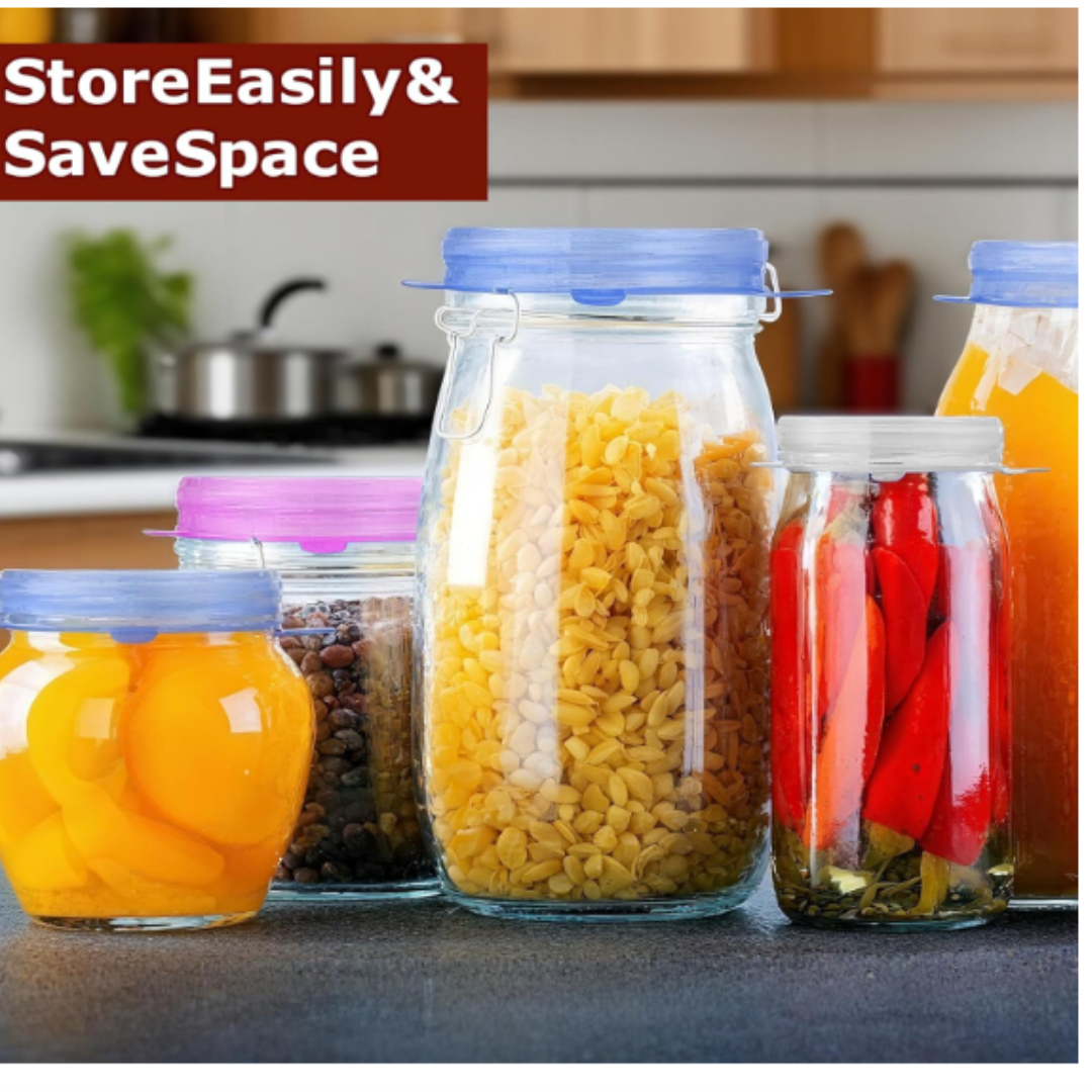 6 PCS Silicone Stretch Lids Food Covers