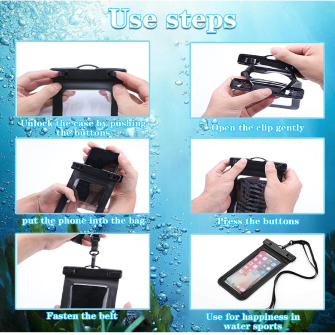Universal Waterproof Mobile Pouch Case for All iOS & Android Phones