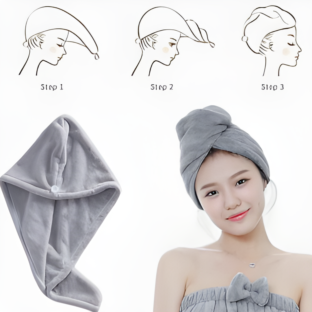 Quick Dry Hair Drying Towel Cap for Women 