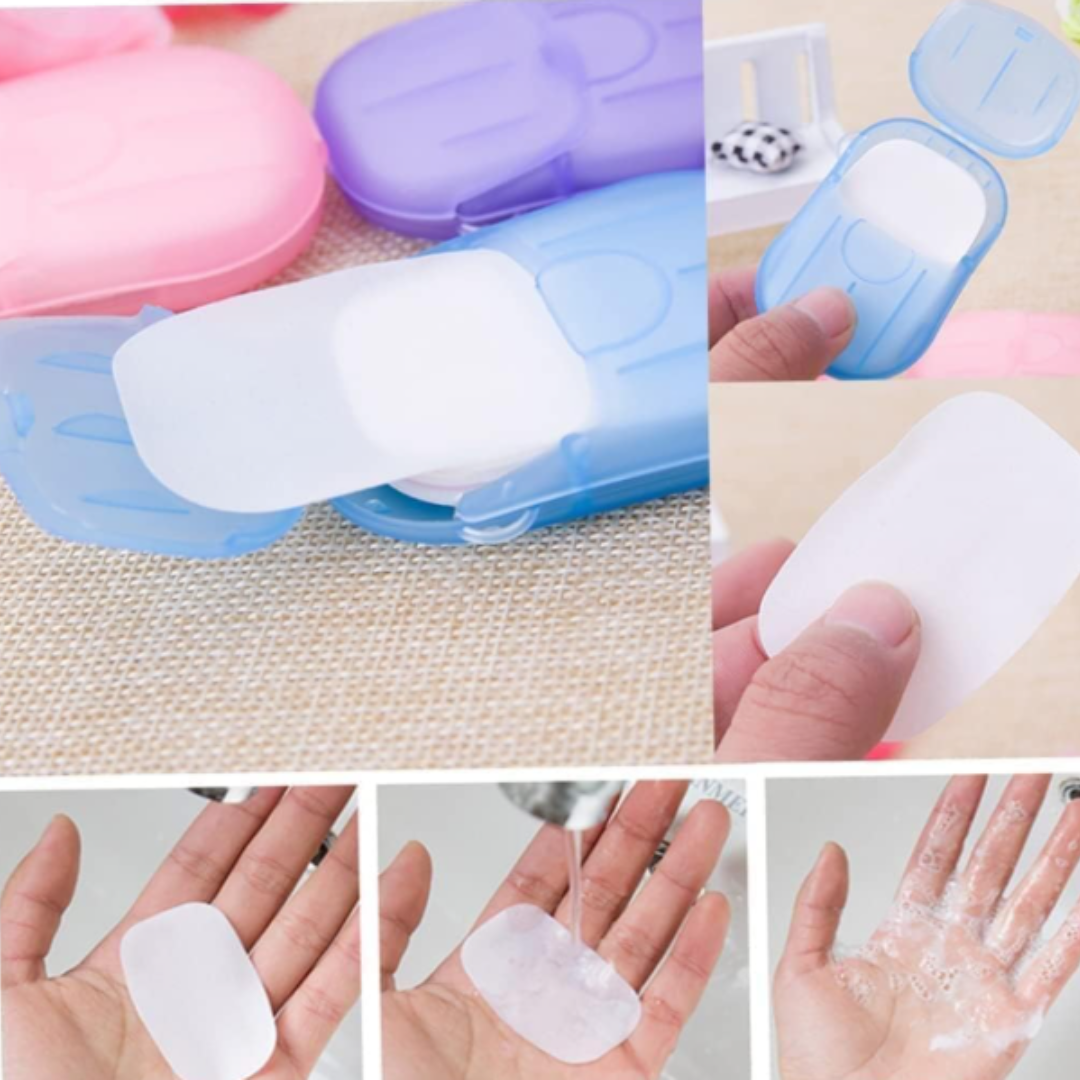  Mini Travel Soap Paper Sheets (20pcs)