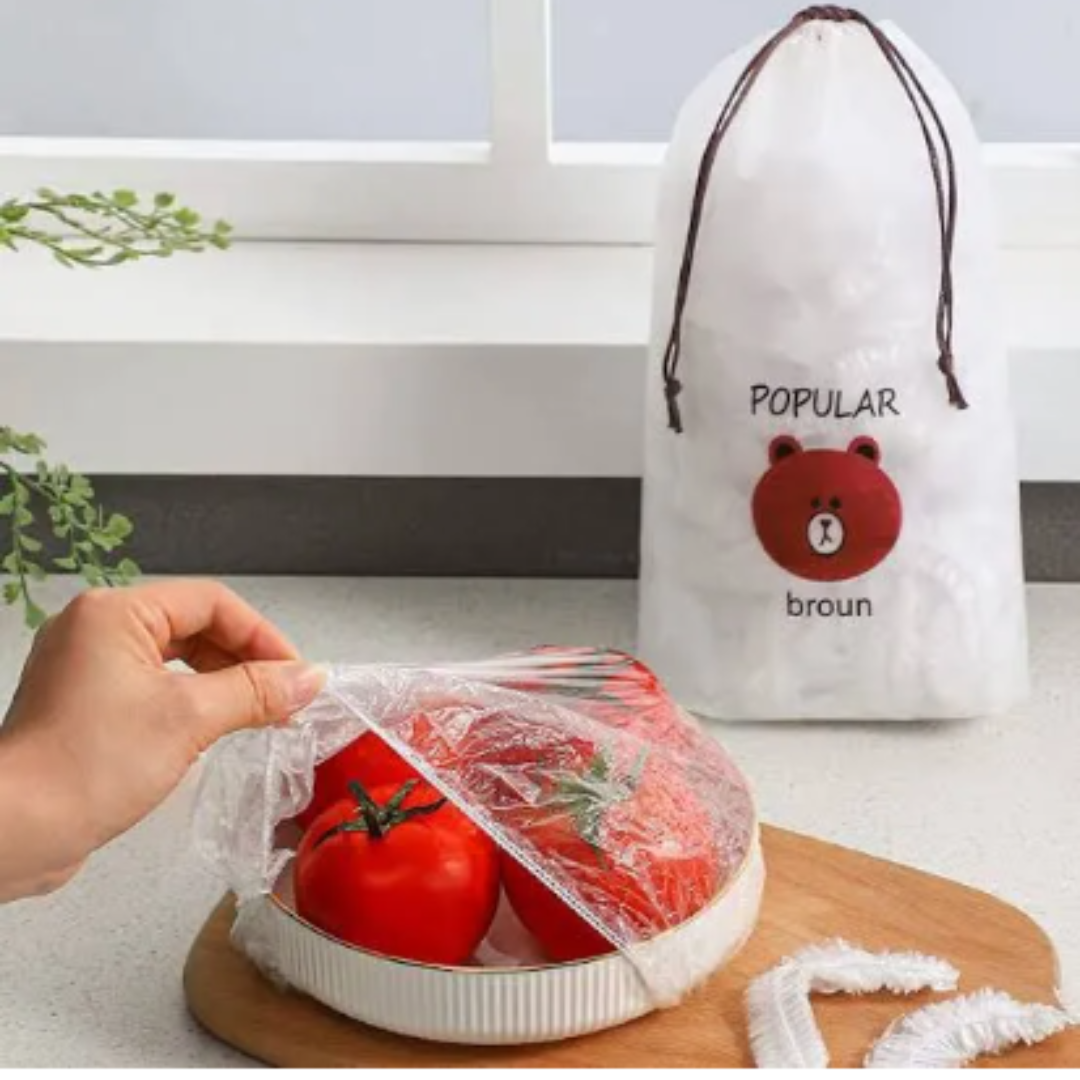 100Pcs Reusable Elastic Food Storage Covers