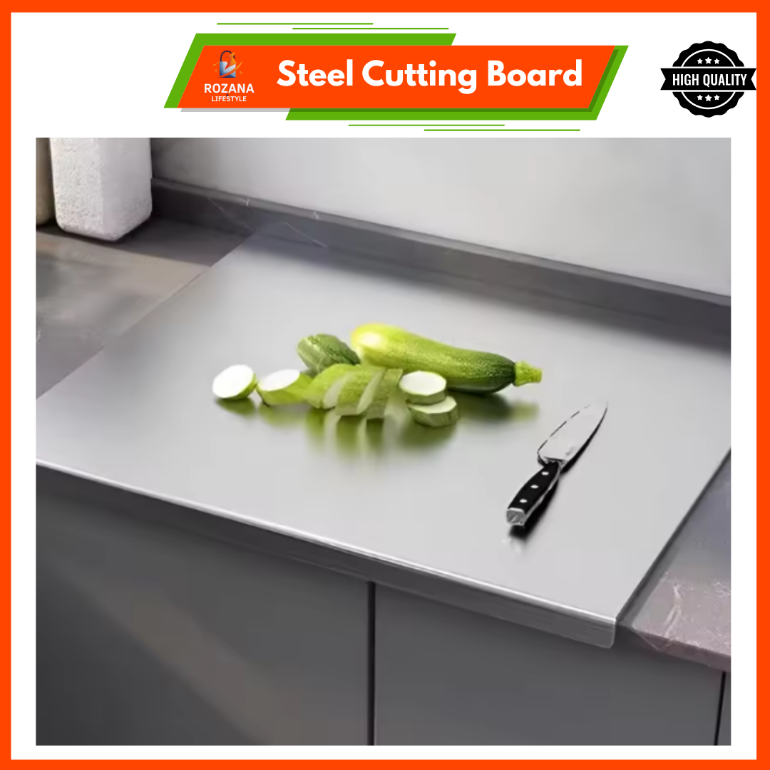 Premium Stainless Steel Cutting Board Durable, Hygienic, Scratch Resistant, No Smell, No Microplastic